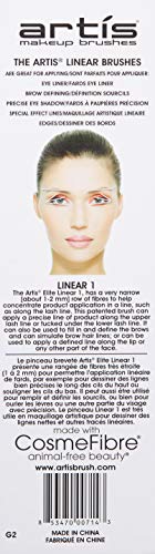 Artis Elite Mirror Linear 1 Makeup Brush | perfect precise liner|similate brow lines | upper lash line or lower lashes | Ideal for crisp lines | special effects makeup