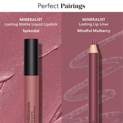 bareMinerals Mineralist Lasting Lip Liner, Creamy Pigmented Lip Pencil Liner, Natural Ingredients, All-Day Wear, Vegan