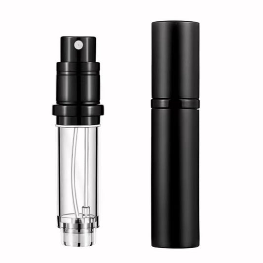 WHOHAO Perfume Atomizer Bottle(5ML), Refillable Portable Mini Perfume Atomizer for Travel, Leakproof Pump Perfume Spray Bottle Atomizer for Man and Woman, Black