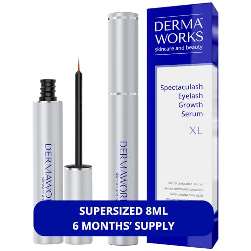 DERMAWORKS Lash Serum for Eyelash Growth - Eyelash Serum Growth - Eyelash Growth Serum - Eye Lash Serum Growth - Lash Growth Serum - Eyelash Enhancing Serum - Suero para Pestañas Crecimiento (XL)