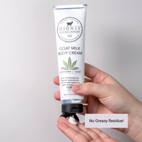 Dionis Goat Milk Skincare Milk & Hemp Hand Cream Gift Set - Unscented Hemp Seed Oil Cannabis Sativa Blended Lotions - Soothe & Relieve Dry, Itchy Hands - Deeply Moisturize & Restore Skin, 2 1 oz Tubes