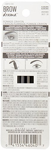 Maybelline New York Brow Drama Pomade Crayon, Auburn, 0.04 oz.