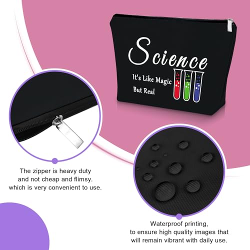 Science Teacher Gifts for Women 2PCS Makeup Bag Science Teacher Appreciation Gifts Graduation Gift for Scientist Lovers Chemistry Science Gift Cosmetic Bag Birthday Christmas Gifts for Women Friend