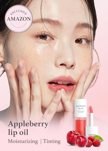 NOONI Appleseed Lip Oil Set - Appleberry & Appleplum | with Apple Seed Oil, Lip Oil Duo, Lip Stain, Long-Lasting, Plumping, Gift, Gift Sets, For Chapped and Flaky Lips