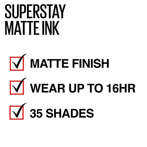 Maybelline New York SuperStay Matte Ink Liquid Lipstick, Heroine, 0.17 FL