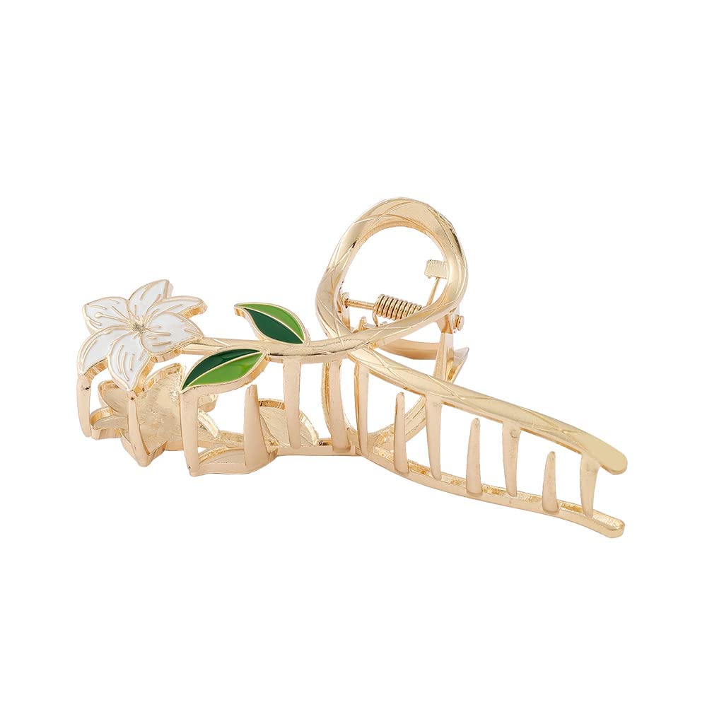 Eddie Munson Flower Leaf Hair Claw Clips Set for Women Girls-Butterfly Metal Large Hairpin Claw Clips-Hair Accessories for Thin Hair Thick Hair Long Hair Short Hair for Girls Women (Flower)