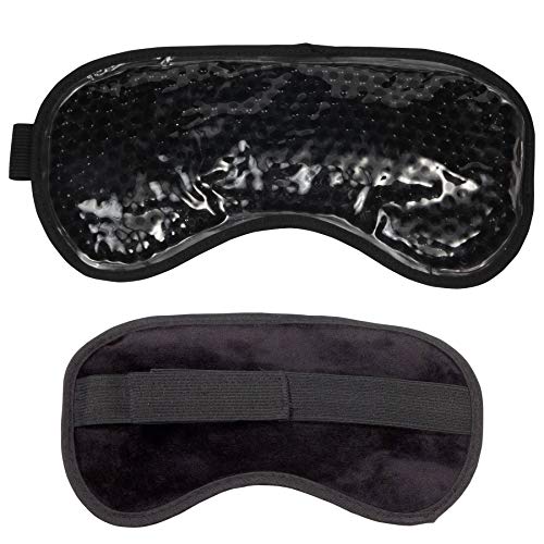 Cooling Eye Mask Reusable Gel Eye Mask for Puffy Eyes,Ice Eye Mask Cold Eye Mask Frozen with Plush Backing for Headache,Migrain,Stress Relief-Color Pastel Purple