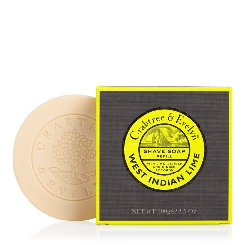 Crabtree & Evelyn Shave Soap Refill, West Indian Lime, 3.5 oz