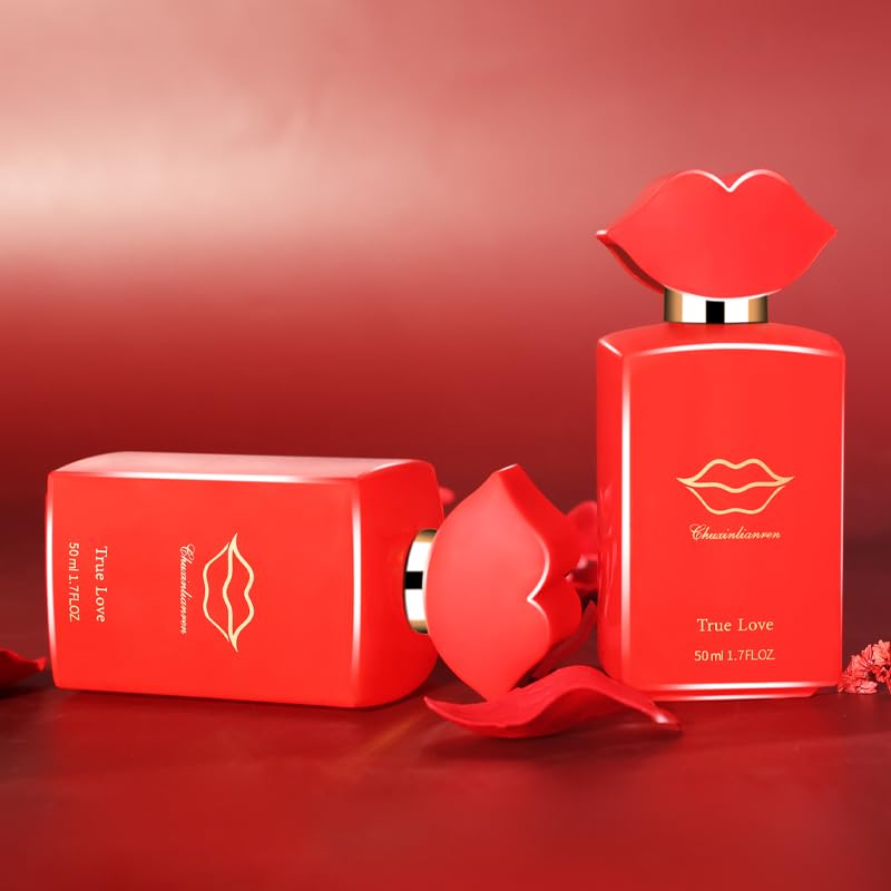 Prgkitcjfh Ladies talk about perfume lasting gift box men talk about fragrance (Red Love 1.7 ounces)