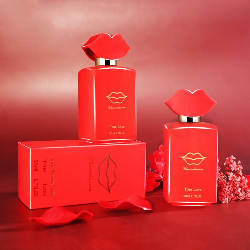 Prgkitcjfh Ladies talk about perfume lasting gift box men talk about fragrance (Red Love 1.7 ounces)