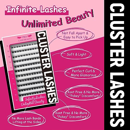 Lash Clusters, 132 Pcs Individual Cluster Lashes DIY Lash Extension 8-18mm Eyelash Clusters Volume Wispy Lashes Super Thin Band Reusable Soft & Comfortable(Brocky,D-8-18mix)