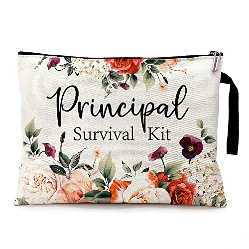 ZHANTUONE Principal survival kit Cosmetic Bag，Principal Gift ，Thank you Principal Gift，Principal Retirement Gift， Graduation Gift