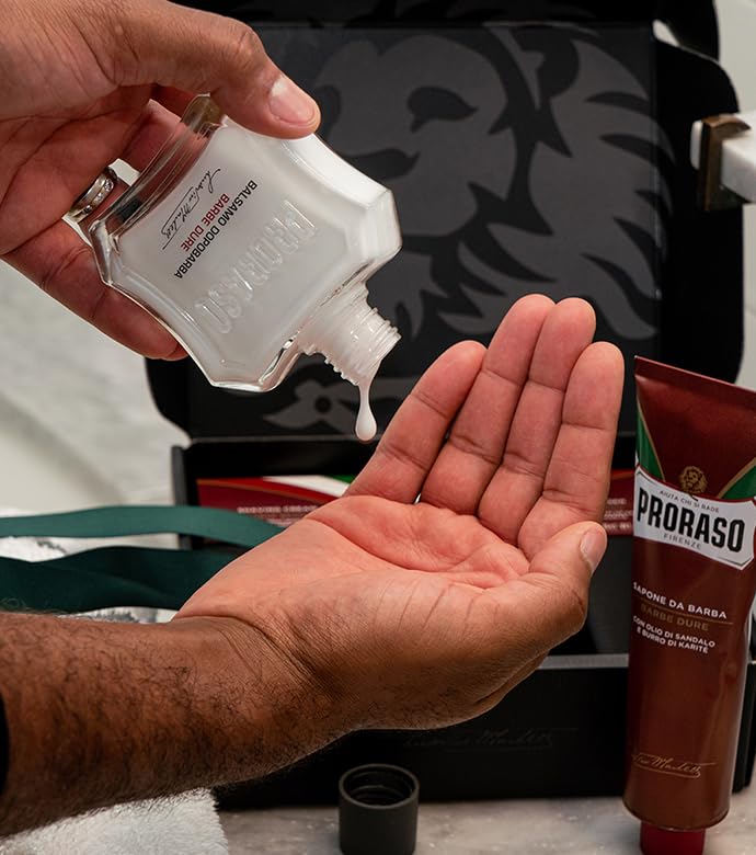 Proraso Classic Shaving Duo Kit, Nourishing for Coarse Beard Formula with Shaving Cream Tube and After Shave Balm