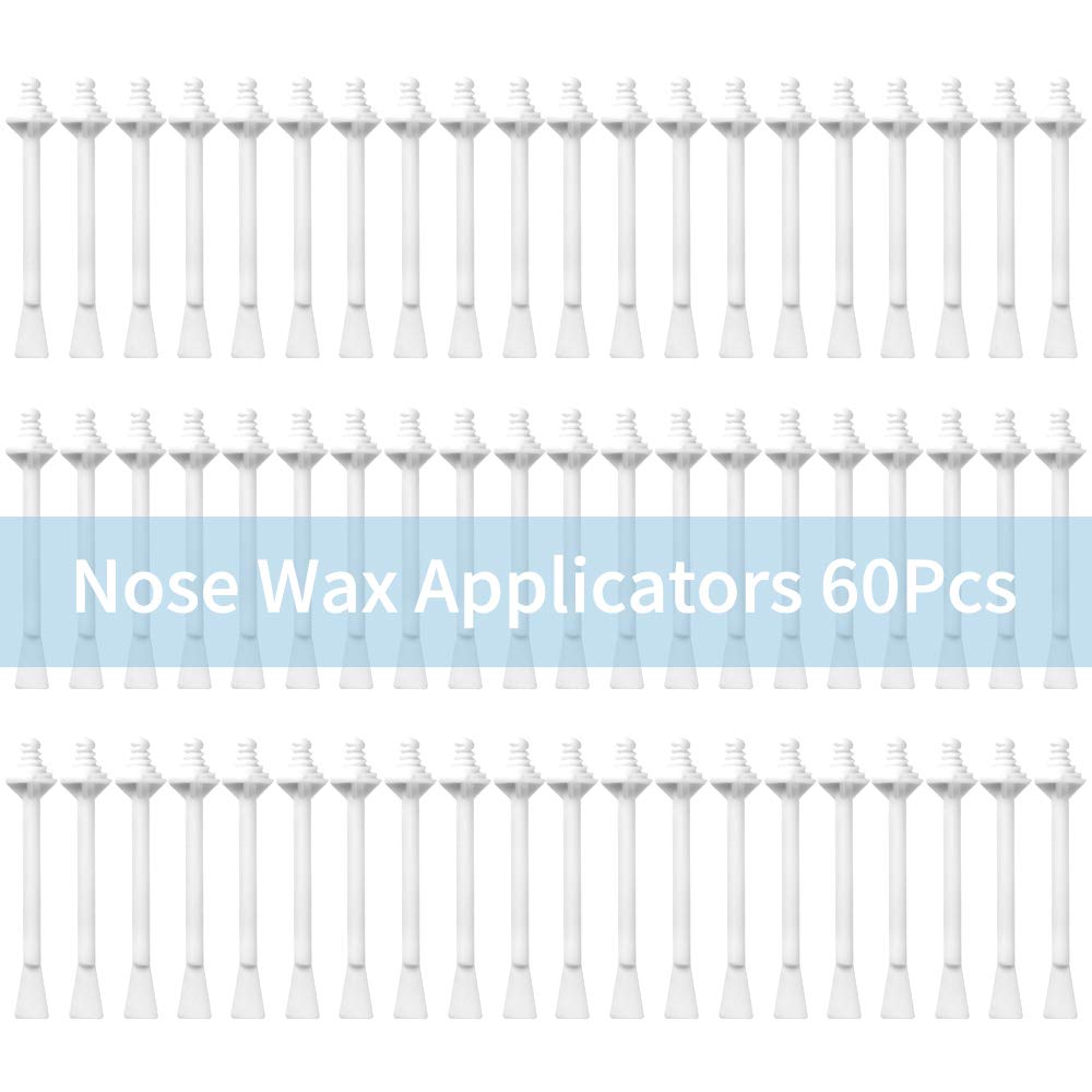 Oakeer 60 Pcs Nose Wax Sticks Hair Removal Nose Wax Applicators for Nostril Nasal Cleaning Ear Hair Removal