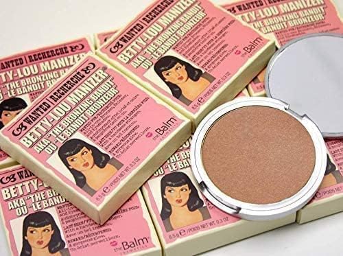 theBalm, Manizer Beauty Kit, Translucent Pressed Matte Shimmer Mary Skincare Cheeks Face Powder Lightweight Palette Makeup for Women - Betty Lou