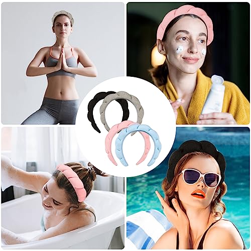 ETVOL Skincare Headband for Washing Face,Sponge Terry Cloth Spa Headband for Makeup Remove Shower Hair Accessories with Claws set Headbands for Women Girl