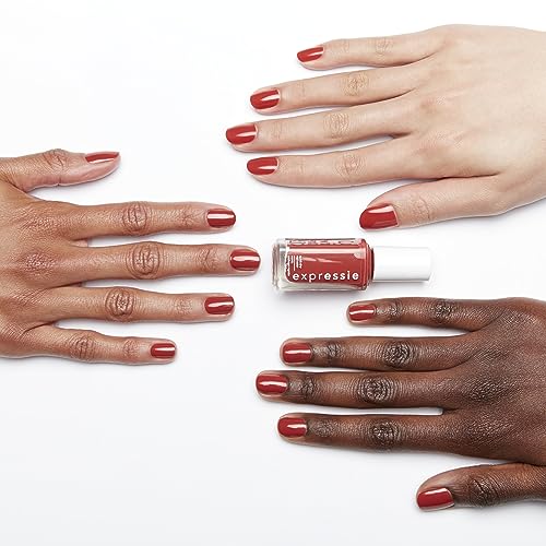 Essie expressie, Quick-Dry Nail Polish, 8-Free Vegan, Brick Red, Hustle N' Bustle, 0.33 fl oz