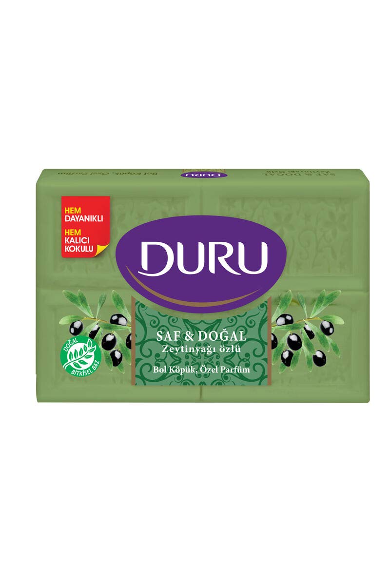 Evyap Duru Olive Oil 4 x 150 g Bars Pure & Natural Olive Oil Turkish Soap