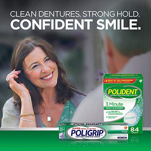 Super Poligrip Additive Free - Zinc Free Denture and Partials Adhesive Cream - 2.4oz