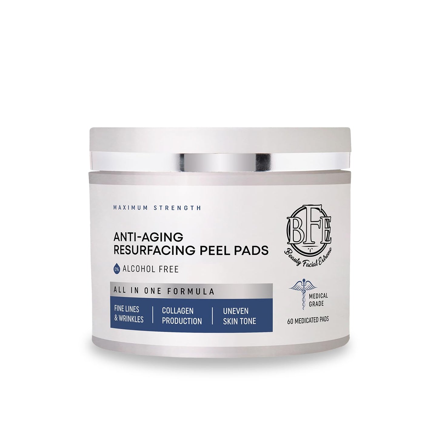 Anti Aging Resurfacing Exfoliating Peel Pads Treatment- Contains Lactic, Salicylic, & Glycolic for Face & Body. Repairs Fine Lines, Wrinkles, Dark Spots, Pores, Acne Scars & Uneven Skin Tone.