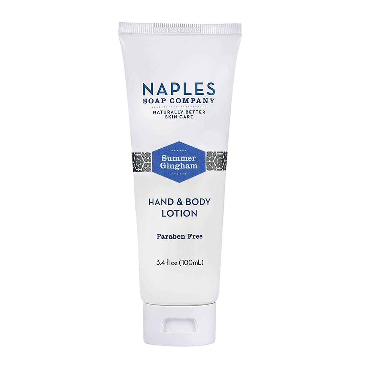 Naples Soap Company Lightweight and Nourishing Vegan Hand & Body Lotion - Silicone-Free Hydrating Skin Care, Made with Natural Moisturizing Ingredients for Soft, Supple Skin - Summer Gingham, 3.4 oz