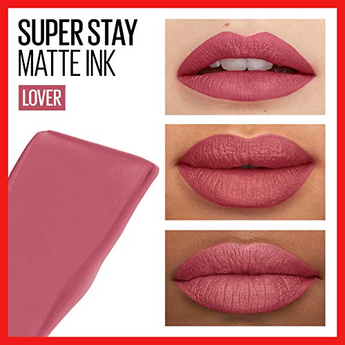 Maybelline Super Stay Matte Ink Liquid Lipstick Makeup, Long Lasting High Impact Color, Up to 16H Wear, Lover, Mauve Neutral, 1 Count