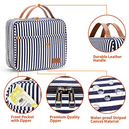 Toiletry Bag for Women, Water-Resistant Travel Makeup Organizer with Hanging Hook- Large Travel Toiletry Bag, Makeup Bag for Cosmetic, Full Size Containers, Brushes, Portable Shower Bag Christmas Gift