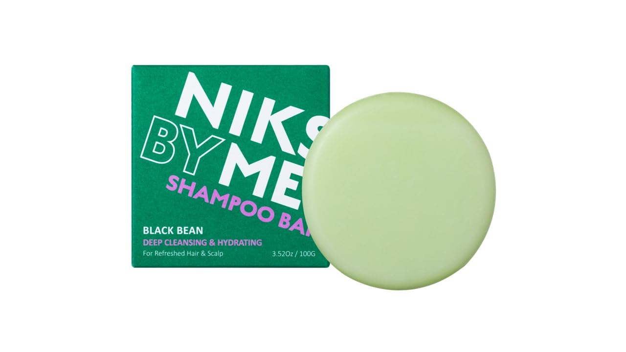 NIKSME Essentials Set - Black Bean Shampoo Bar, Camellia Treatment Bar, Mushroom Soap Bar