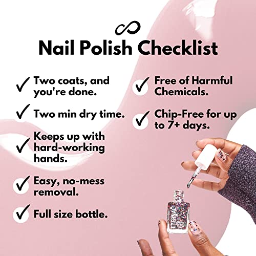 Eternal Glitter Nail Polish Set for Women (CHEERS) - Gold Nail Polish Set for Girls | Long Lasting & Quick Dry Nail Polish Kit for Home DIY Manicure & Pedicure | Made in USA, 13.5mL (Set of 5)