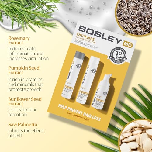 BosleyMD BosRevive KIT for Visible Hair Thinning (Color Safe), Starter Size (30 Days)