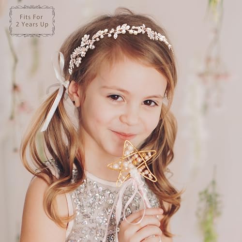 Ammei Headpiece Bridal Headbands Crystal Pearl Hair Vines Bohemian Style Wedding Headpieces For Bride Wedding Hair Accessories