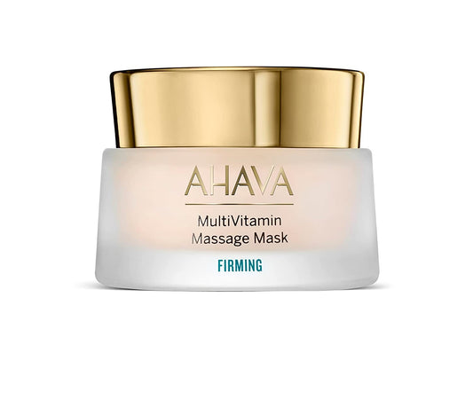 AHAVA Firming MultiVitamin Massage Mask - Enhances Firmness, Luminosity & Radiance, Enriched with Antiaging Vitamin C, Pro B5, B3, D & Exclusive Osmoter, Blend of Dead Sea Minerals, 1.7 Fl.Oz