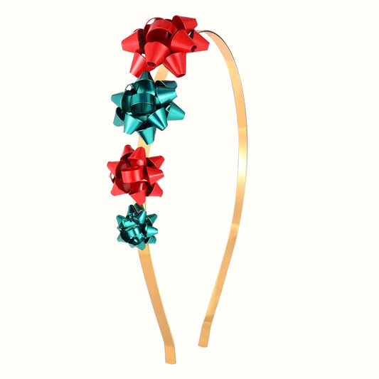 HEIDKRUEGER Christmas Headbands New Year Headband Christmas Bells Hairbands for Women Holiday Hair Hoop (Christmas A)