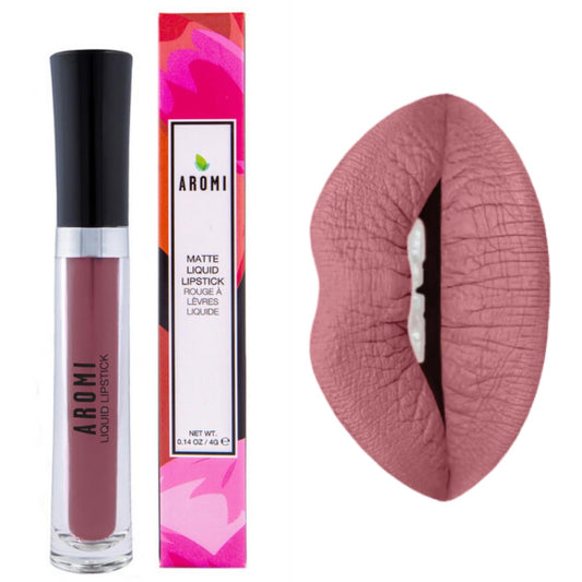 Aromi Woodsy Rose Matte Liquid Lipstick, Sepia Rosewood Lip Color, Vegan and Cruelty-free, Long-lasting Lipstick, Handmade (Woodsy Rose)