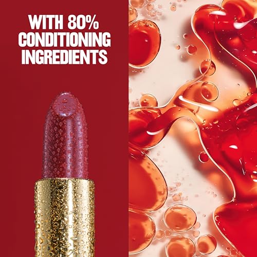 REVLON Lipstick, Super Lustrous Lipstick, Creamy Formula For Soft, Fuller-Looking Lips, Moisturized Feel in Berries, Spicy Cinnamon (641) 0.15 oz