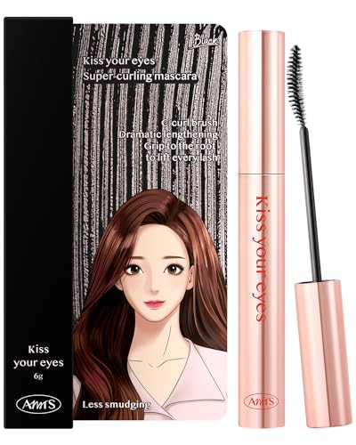 AMTS x Webtoon True Beauty, Natural Lengthening Black Mascara Volume and Length, Tubing Mascara Waterproof, Lash Extension, No Smudge, No Flaking, Korean Makeup Kbeauty Kdrama