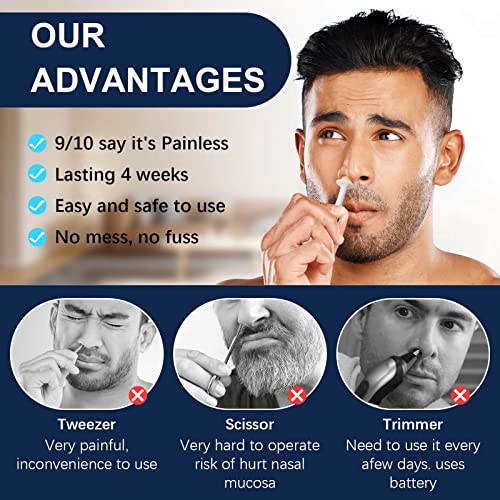 Nose Wax Sticks Plastic Nose Wax Applicators Plastic Wax Rod Wand Nose Waxing Strips Disposable Spatulas For Nostril Cleaning And Nose Hair Removal (200 pieces)