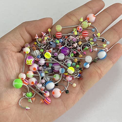 115PCS Professional Piercing Kit for All Piercings, Piercing Jewelry for Ear Lip Belly Button Tongue Tragus Cartilage Daith Body Piercing Tools Kit with 14G 16G Piercing Needles