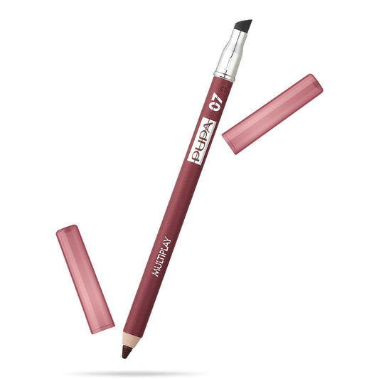 Pupa Milano Multiplay Eye Pencil - Creamy, Blendable Eyeliner With Smudge Tip - Long Wearing, Glamorous Intensity - Smooth And Lasting Color Liner For Waterline Or Lid - 07 African Brown - 0.04 Oz