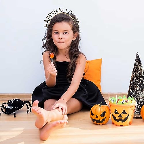 PHALIN Halloween Headbands Rhinestone Ghost Pumpkin Boo Hairbands for Women Costume Party Hair Accessory Gifts (Happy Halloween B)