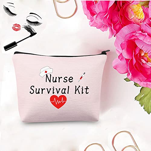 PXTIDY Nurse Gifts Nurse Survival Kit Cosmetic Bag Nurse Bag Nursing Gift Nurse Student Graduation Gift (BLACK)