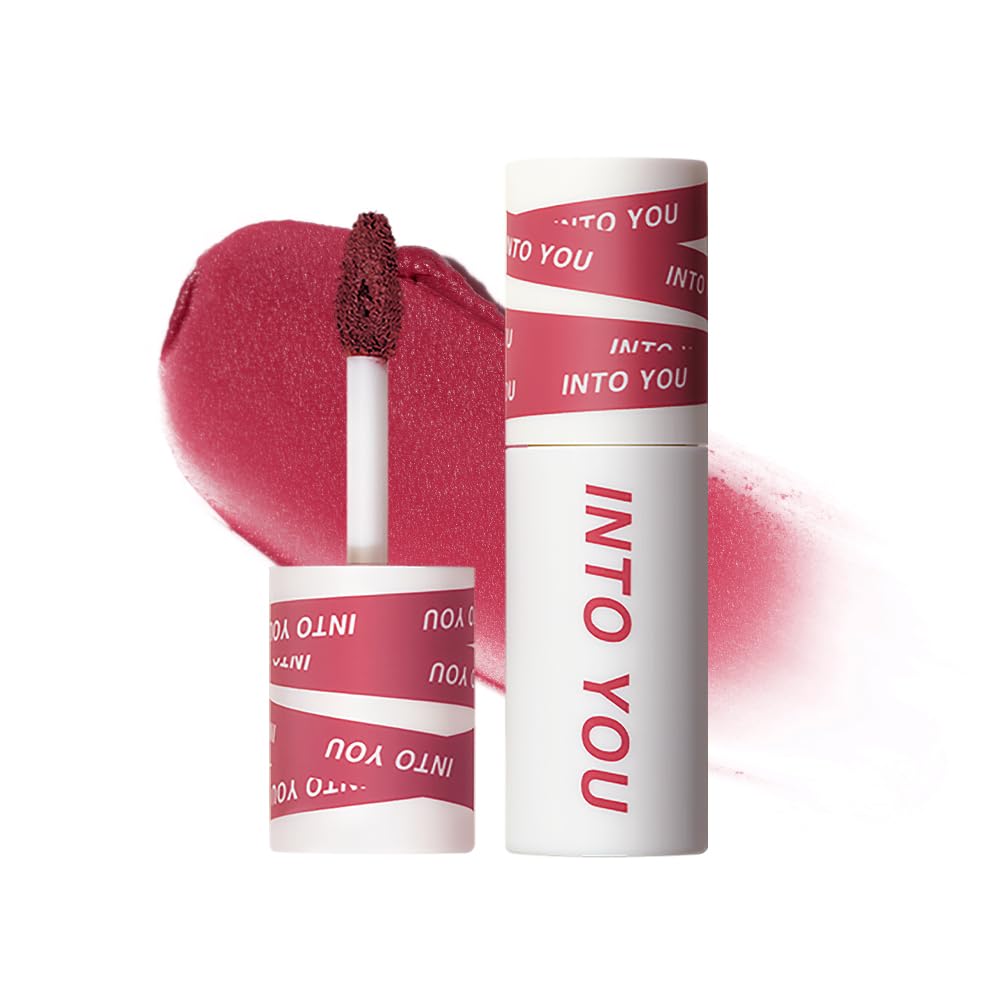 INTO YOU Matte Lipstick for Women, Matte Red Lipstick Long Lasting, Multi-Purpose for Lips and Cheek, Non-Stick Cup Not Fade Lip Stain Makeup Cosmetics Official Directly (EM16)