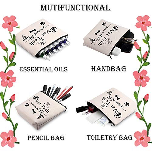 WCGXKO Veterinary Technician Gift Vet Tech Survival Kit Portable Travel Accessories Toiletry Bag Makeup Bag (ADR ERA)