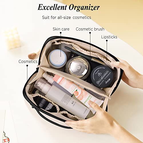 NIBESSER Large-Capacity Travel Cosmetic Bag, Makeup Bags Hanging Toiletry Wash Bag Waterproof Portable Storage Bag Multifunction Makeup Organizer with Handle and Zipper