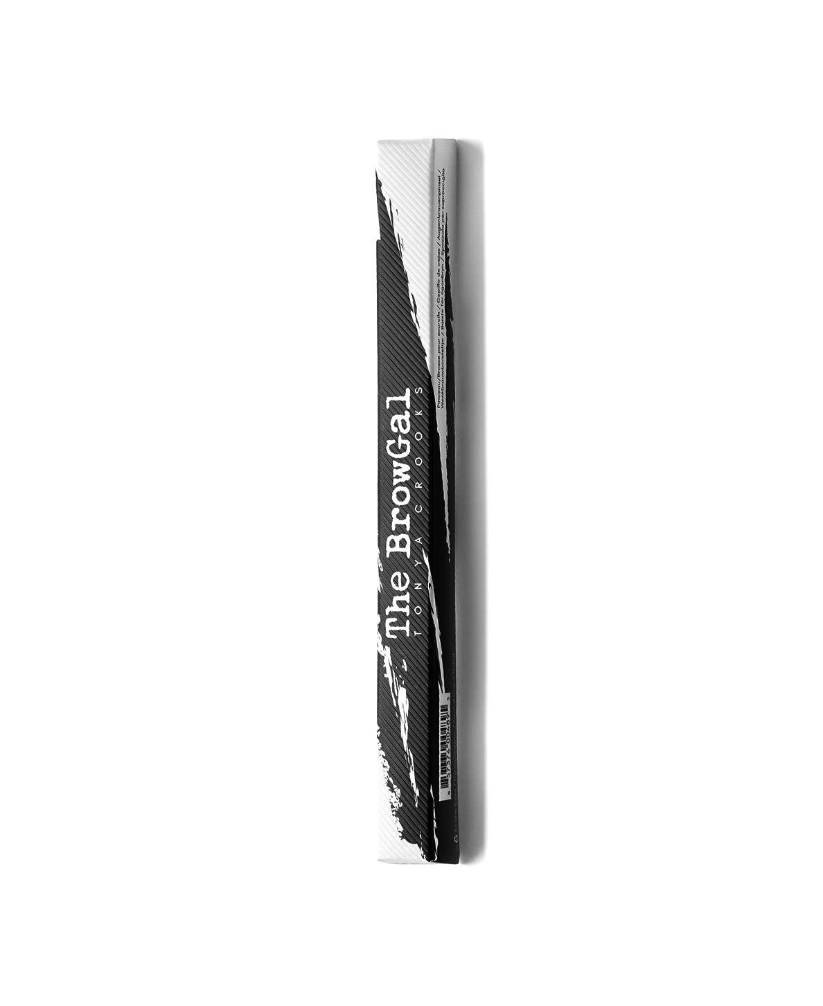 The BrowGal - 2 in 1, Double Head Angled Eyebrow Brush with Spoolie Brush - for Eye Makeup, Eyeshadow, Eyebrow, Eyeliner - Vegan & Cruelty-Free, Grooming Shaping & Defining Makeup Tool – 6.6 In, Black