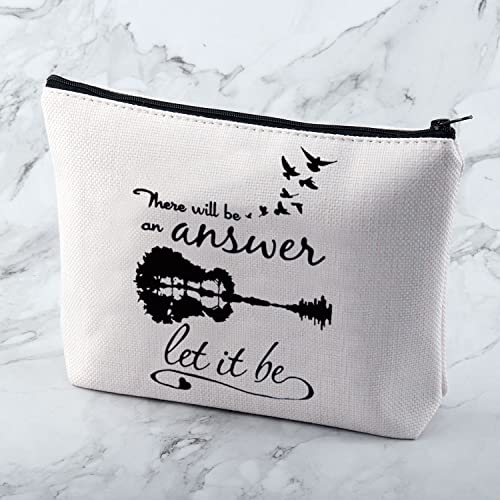 MNIGIU Song Lyrics Inspired Gift There Will Be Answer Let It Be Cosmetic Bag Music Album Gift Music Fan Gift