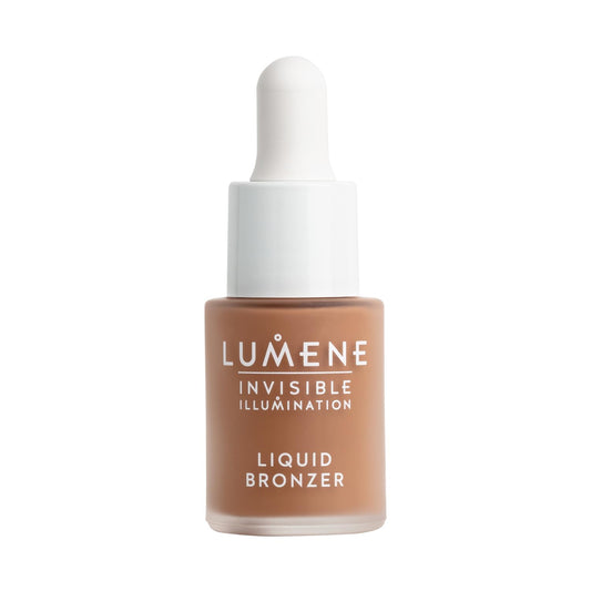 Lumene Invisible Illumination [Kaunis] Liquid Bronzer - Skincare-Infused Bronzing Drops with Buildable Texture - Made with Pearlescent Pigments for a Luminous Complexion - Summer Glow (15ml)