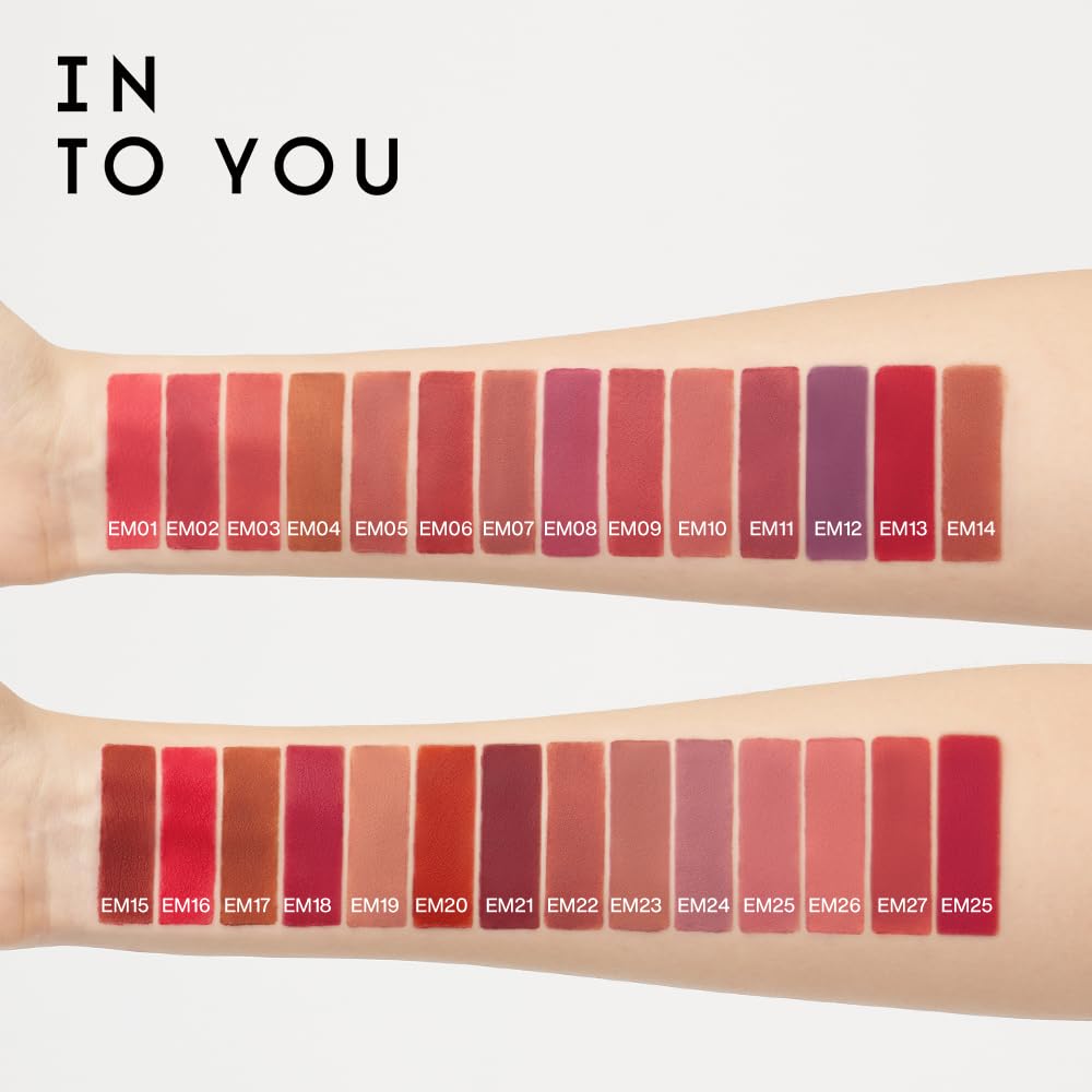 INTO YOU Matte Lipstick, Super Stay Lipstick for Women, Waterproof, Long Lasting Lipstick, High Impact Lipcolor with Lightweight Lip Mud Texture, Dual-use for Lips and Cheek, Pink Lipstick (EM525)