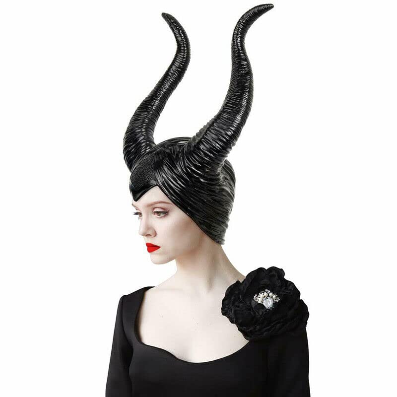 Maleficent Horns Costume Witch Headpiece Girls Magic Queen Headband Women Gothic Fairy Headdress for Halloween Accessory