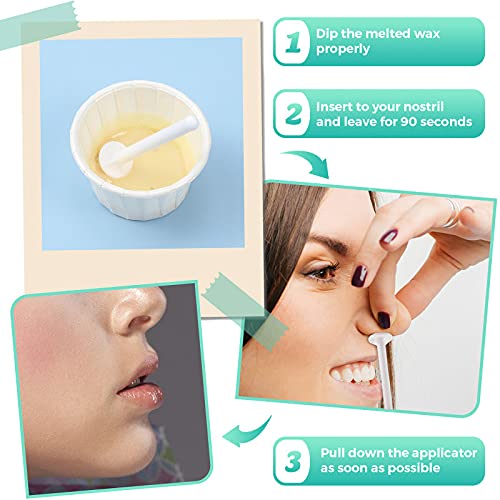 Nose Wax Sticks Applicators Plastic Wax Rod Wand Nose Waxing Strips Nostril Cleaning Removal for Cleaning Nostrils and Removing Nose Hair (80)